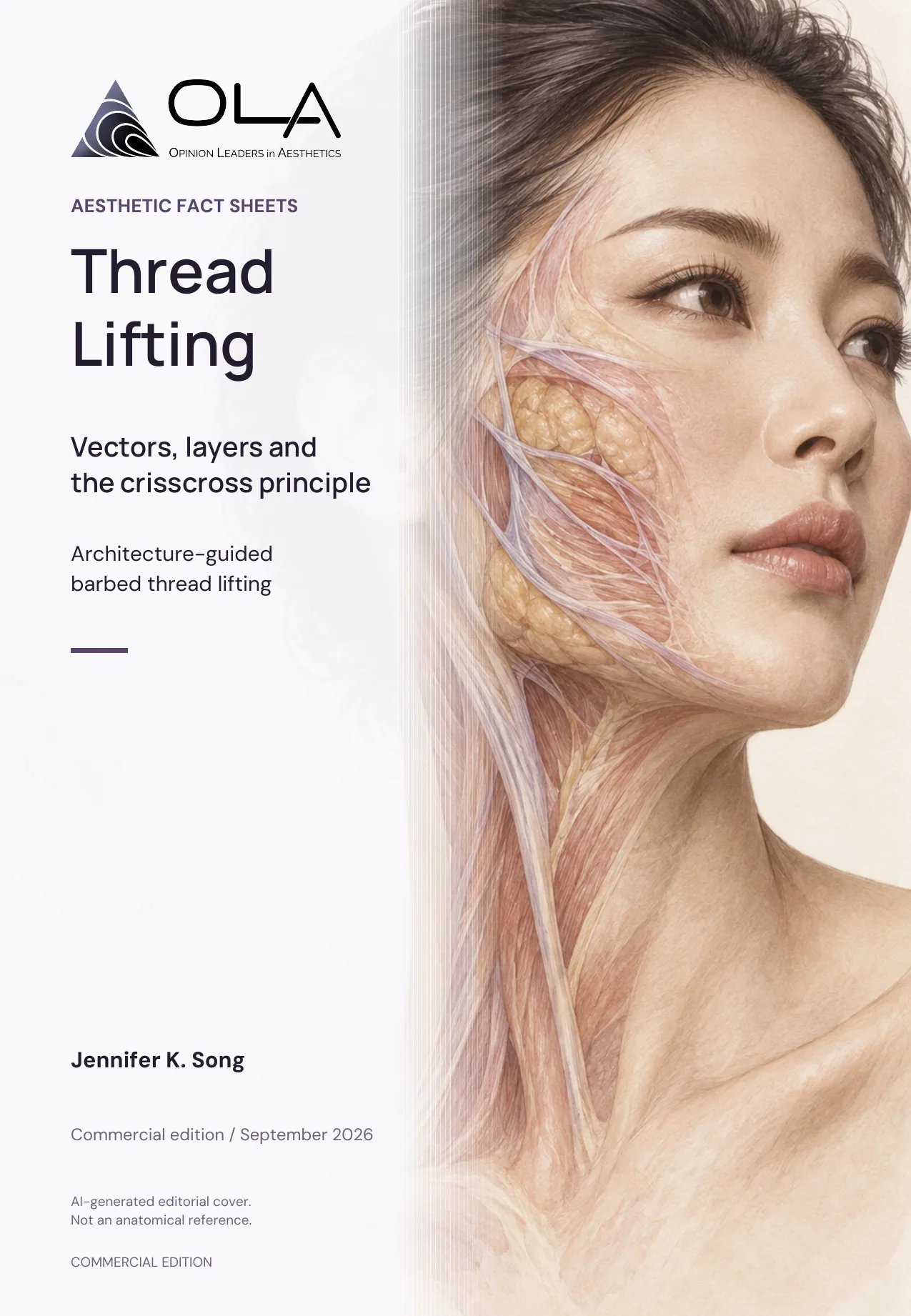 Thread Lifting — Cover, PDF page 1: Cover — vectors, layers and the crisscross principle, by Jennifer K. Song.