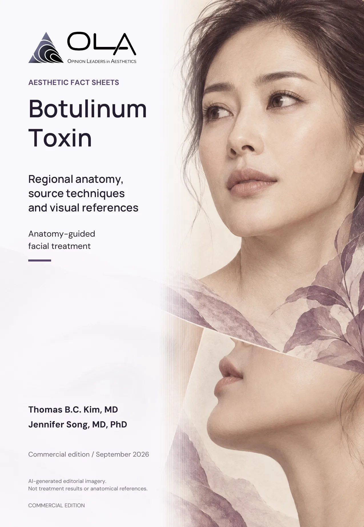 Botulinum Toxin — Cover, PDF page 1: Cover — regional anatomy, source techniques and visual references, by Thomas B.C. Kim, MD and Jennifer Song, MD, PhD.